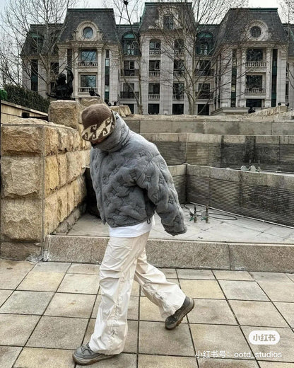 Louis embossed monogram down jacket