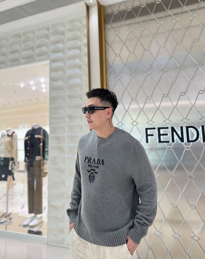 Pra jacquard knitted sweater