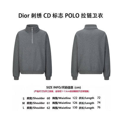 CD stand collar sweatshirt