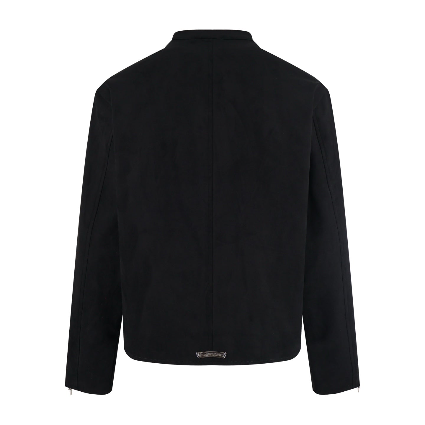 Chrome suede varsity jacket