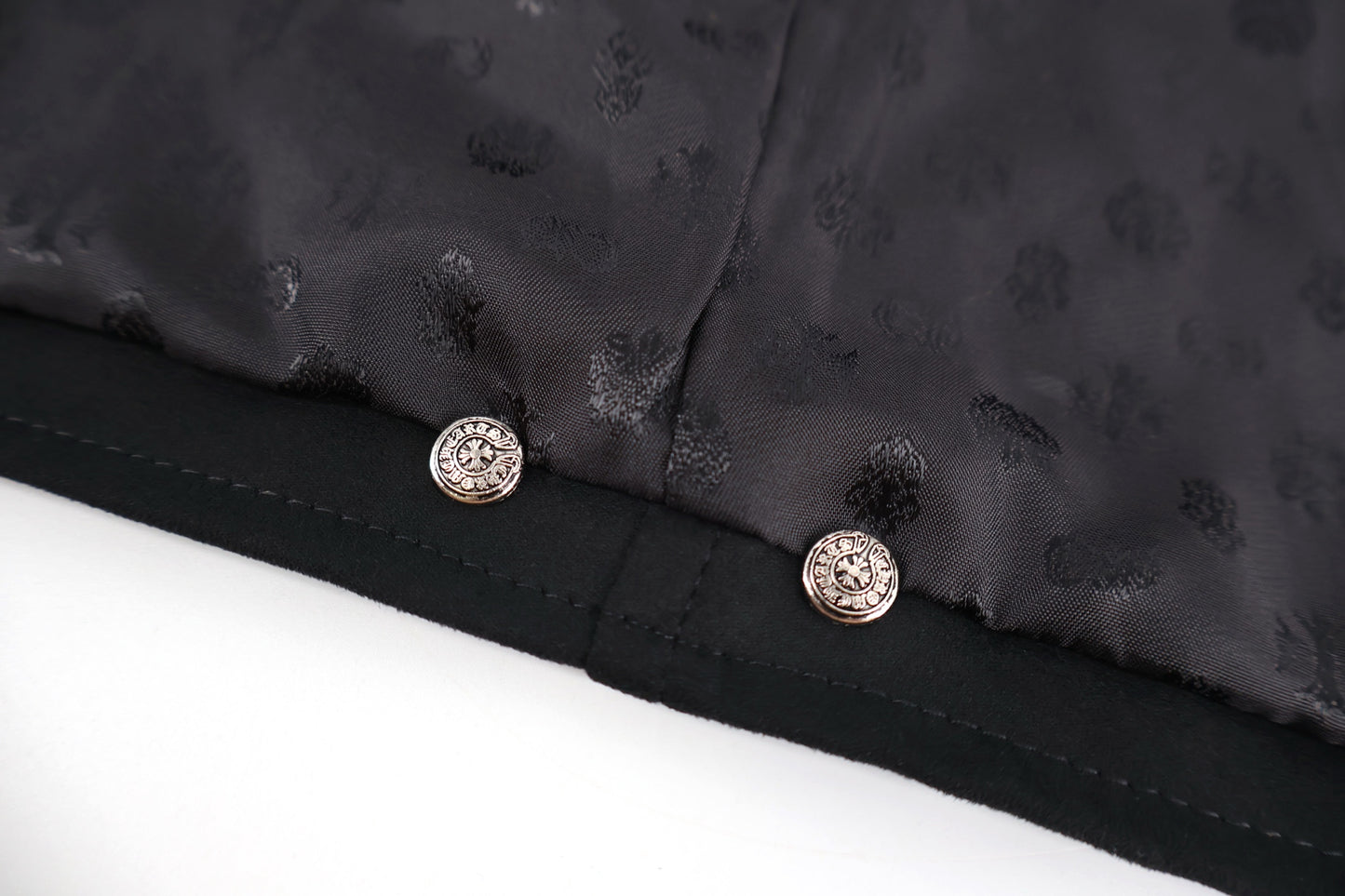 Chrome suede varsity jacket