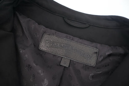 Chrome suede varsity jacket