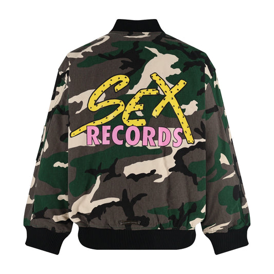 Chrome camouflage bomber jacket