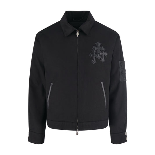 Chrome collared padded jacket