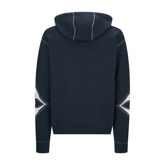 Louis lntarsia knitted jacket