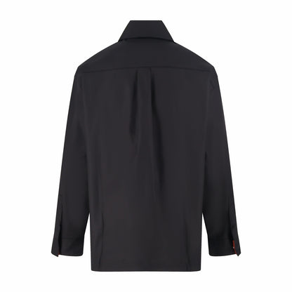 Loe graphic patch zip-up jacket