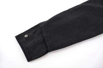 Chrome washed padded jacket