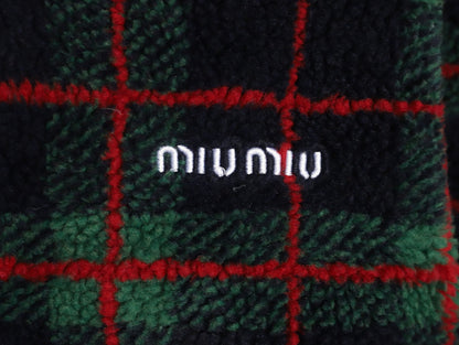 Miu plaid zip-up jacket